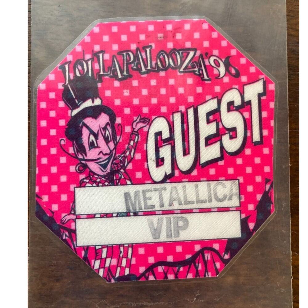 Lollapalooza 1996 Metallica VIP Pass/Credentials, RARE FIND, Music Memorabilia